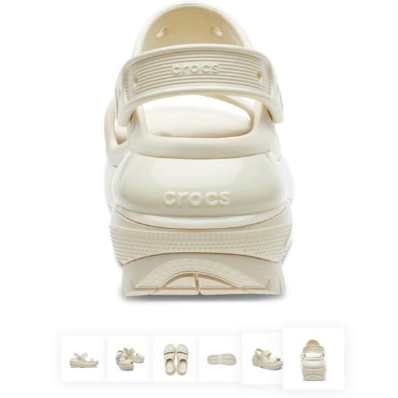 BNIB Crocs Mega Crush Sandal Tik Tok Sandals size 8 Bone NWT - Picture 15 of 16